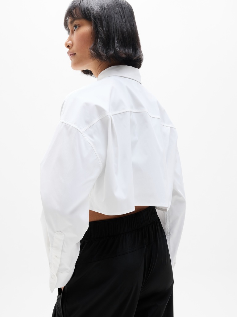 Midday Ultra Cropped Poplin Shirt