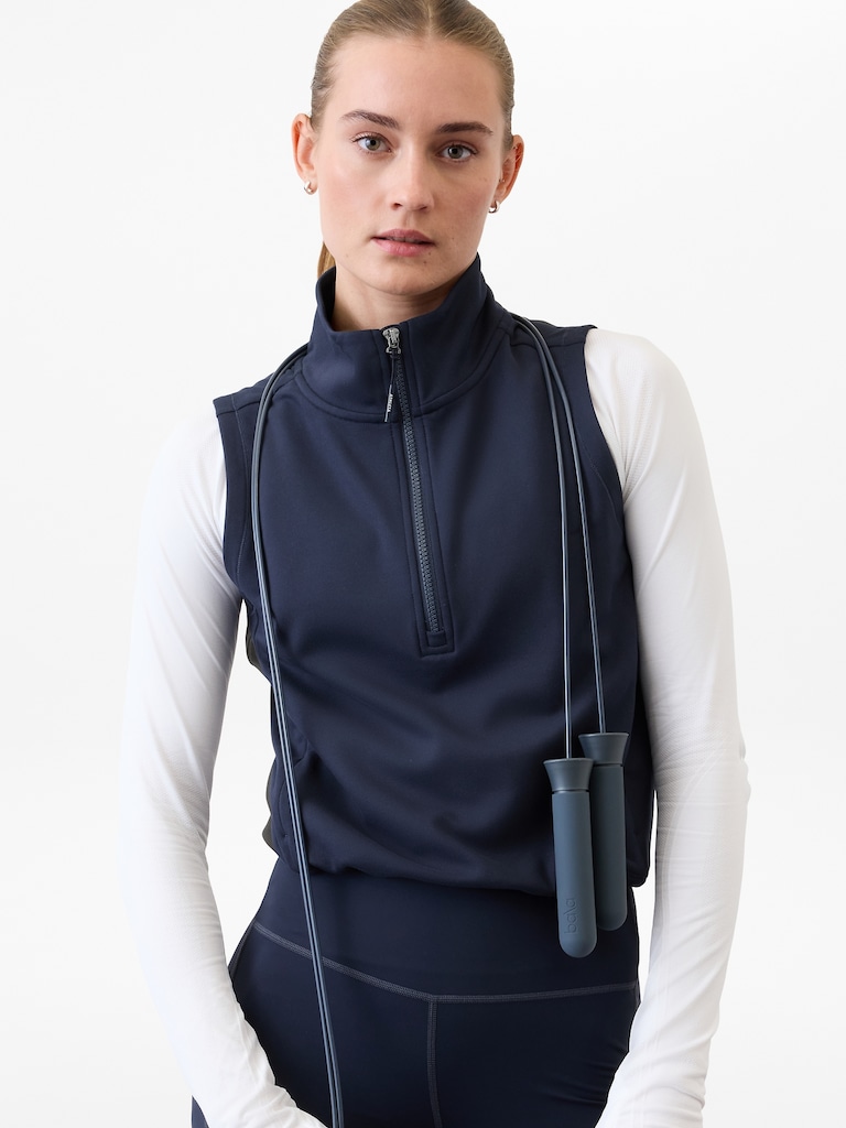 Unstoppable 1/2 Zip Cropped Vest