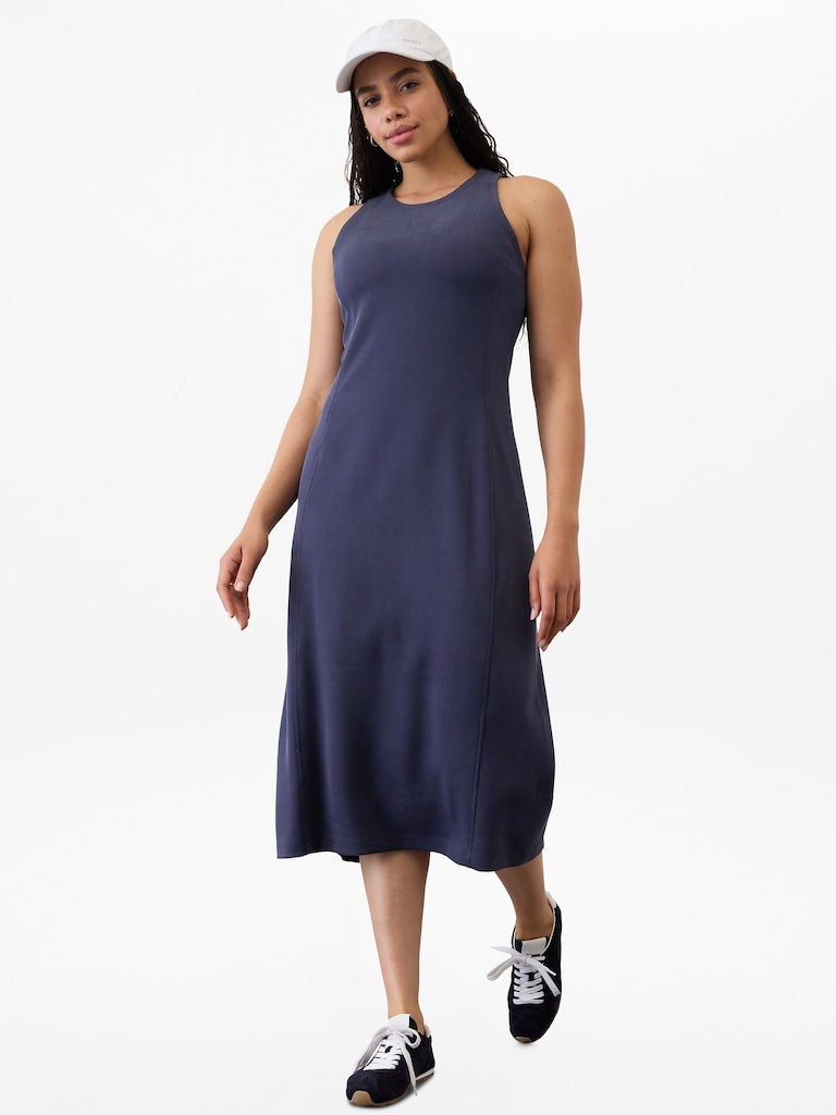 Seasoft Rib Midi Tank Dress