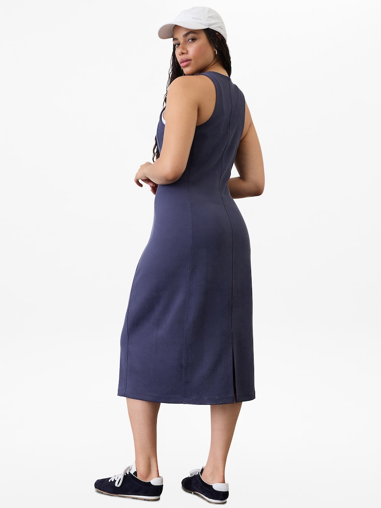 Seasoft Rib Midi Tank Dress