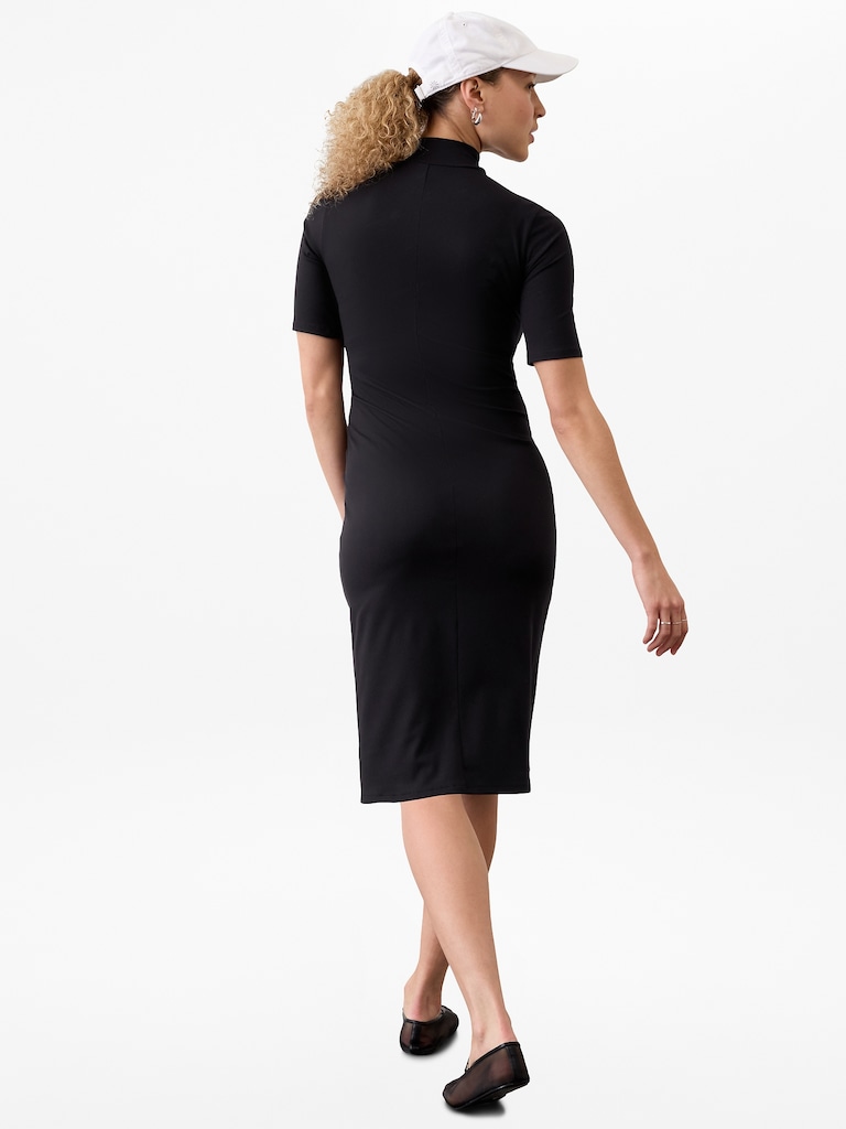 Signature Rib Mock Neck Dress