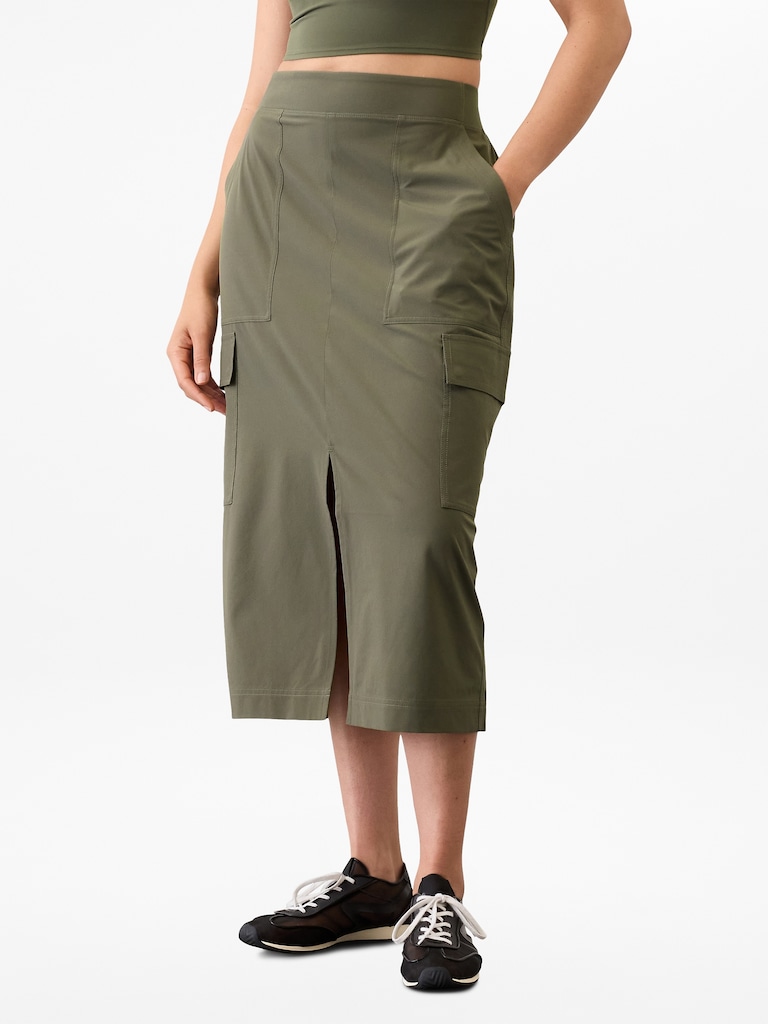 Brooklyn Heights High Rise Cargo Skirt