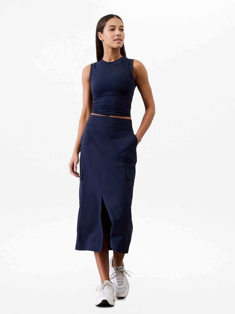 Brooklyn Heights High Rise Cargo Skirt