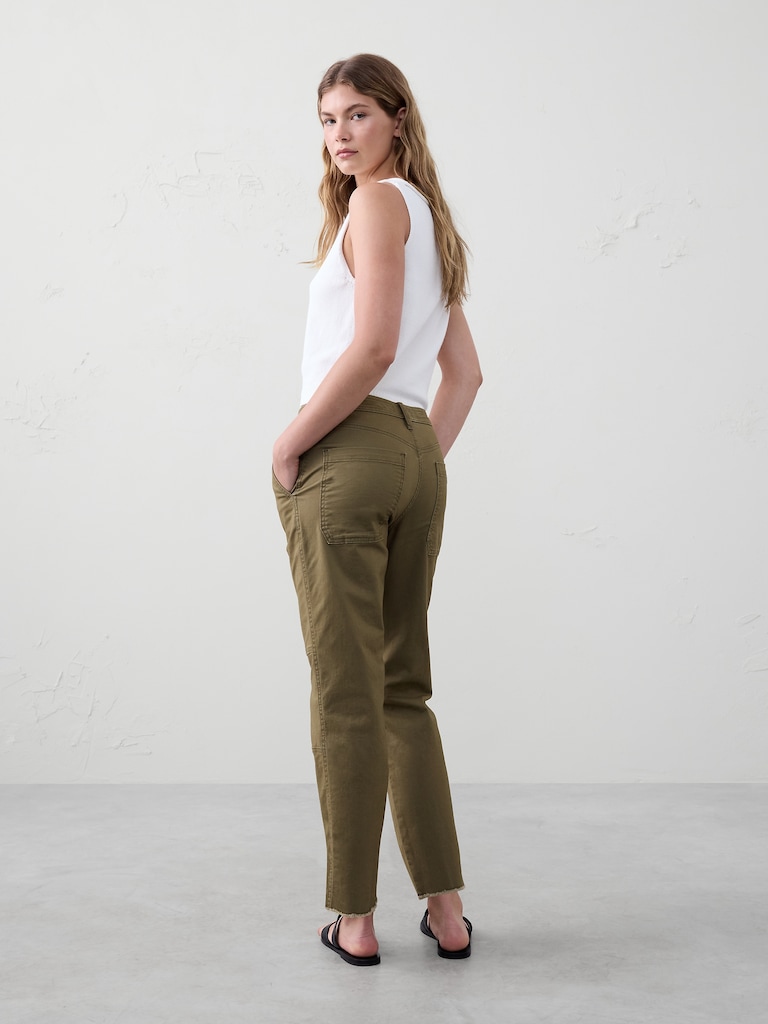 Slim Mid-Rise Pull-On Chino