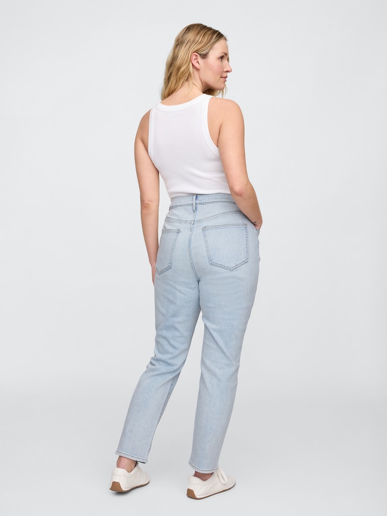 High Rise Destructed Vintage Slim Jeans