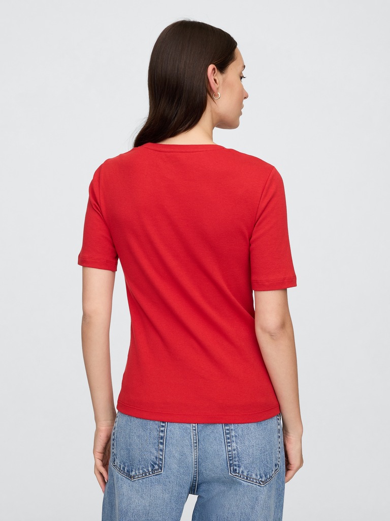 Modern Ribbed Crewneck T-Shirt