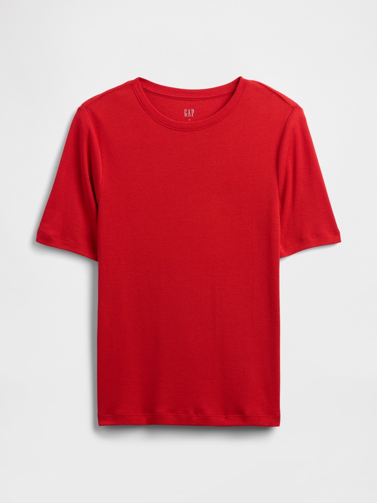 Modern Ribbed Crewneck T-Shirt