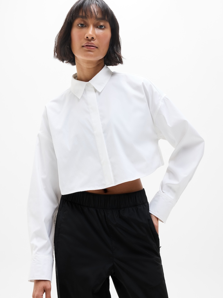 Midday Ultra Cropped Poplin Shirt