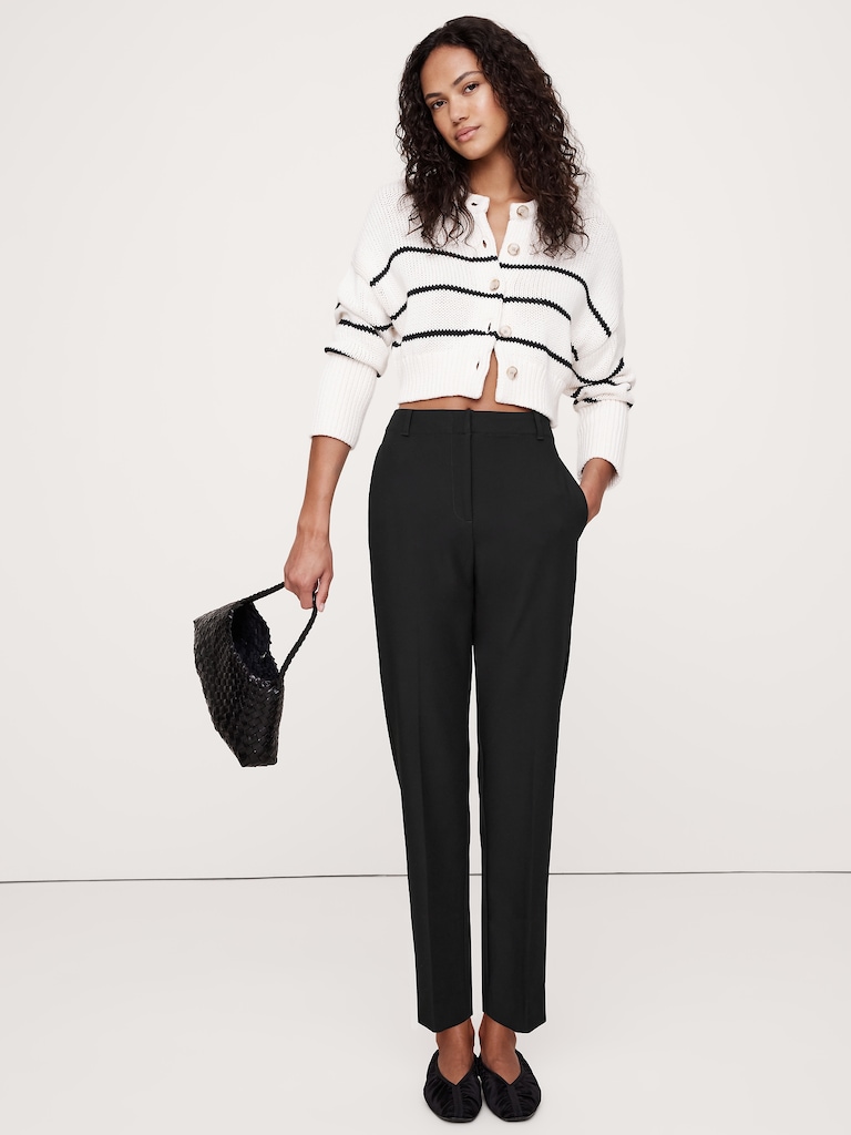 High-Rise Modern Slim City Stretch Ankle Pant