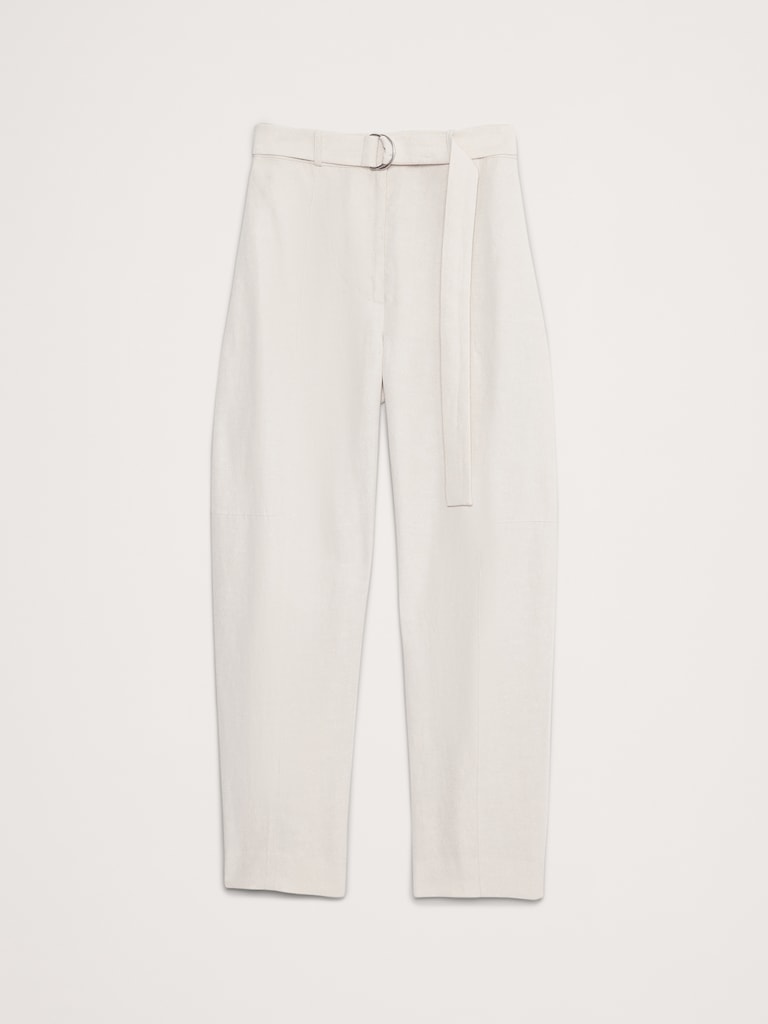 High-Rise Barrel Tencel™-Linen Pant
