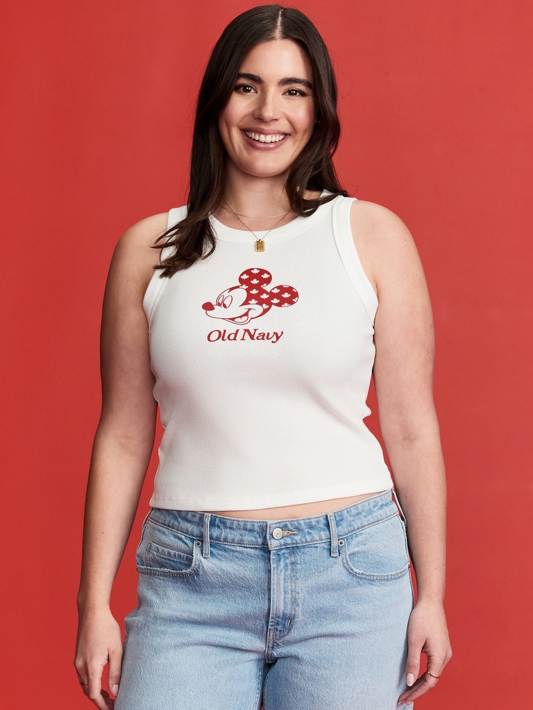 Old Navy x Disney© Mickey Mouse Snug Logo Graphic Flag Tank Top