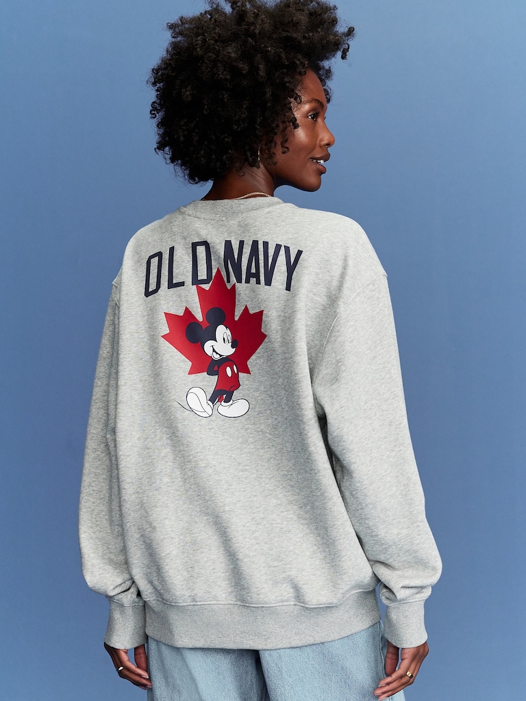 Old Navy x Disney© Mickey Mouse Flag Oversized Logo Graphic Sweatshirt