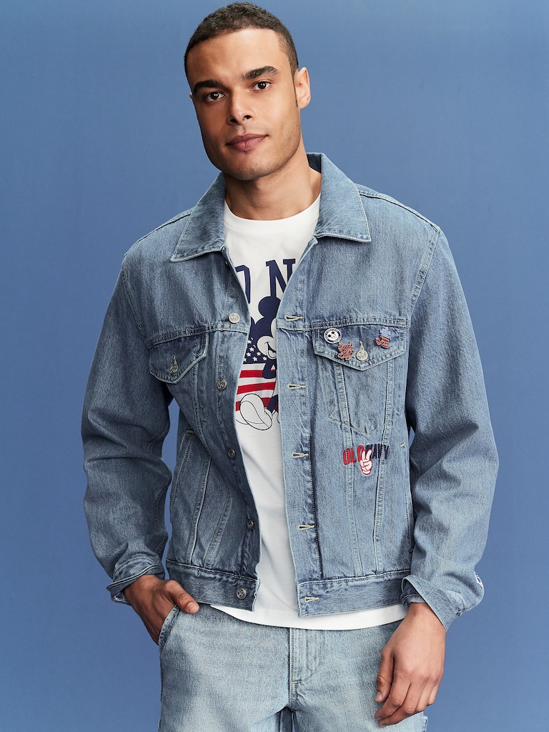 Old Navy x Disney© Mickey Mouse Logo-Graphic Jean Jacket