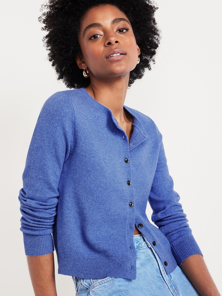 Cardigan court en tricot côtelé SoSoft