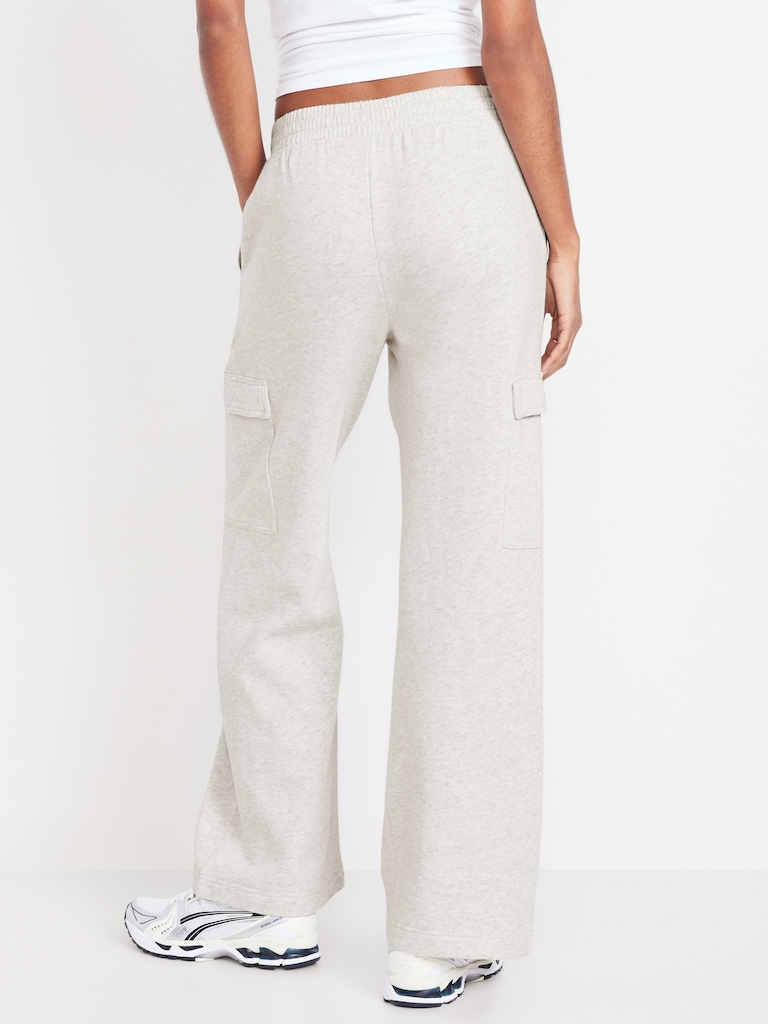 High-Waisted SoComfy Cargo Wide-Leg Sweatpants