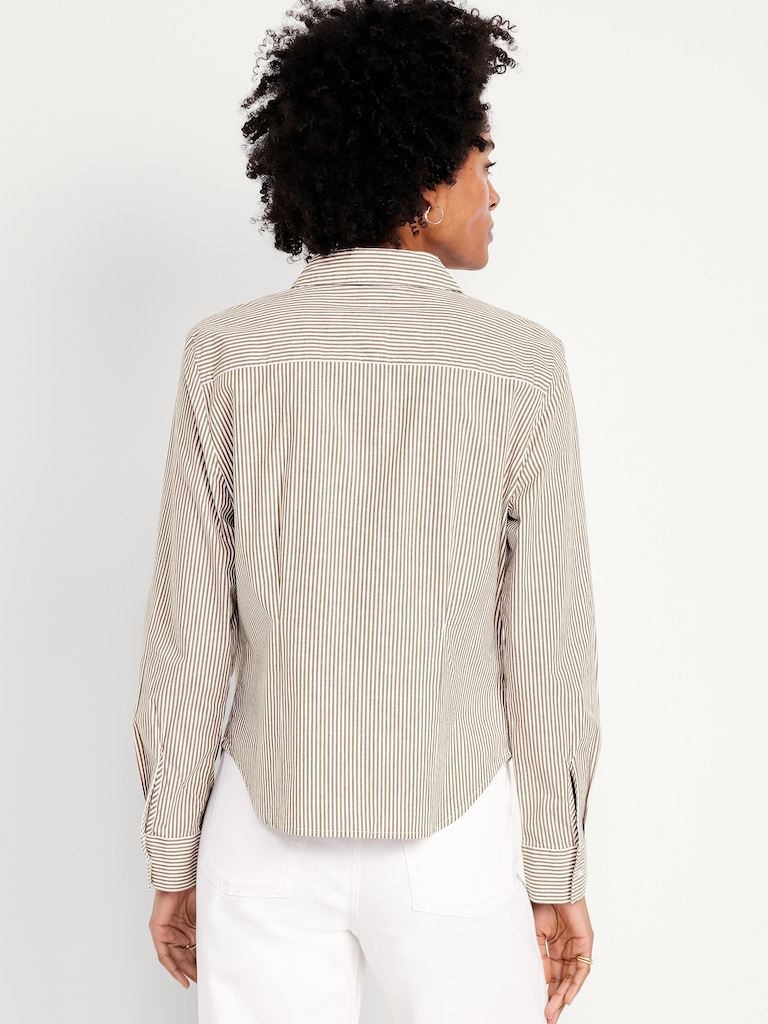 Slim Button-Down Striped Shirt