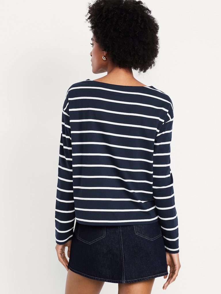 Long-Sleeve Mariner Loose T-Shirt