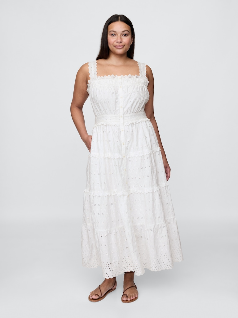 Gap × DÔEN Eyelet Midi Dress