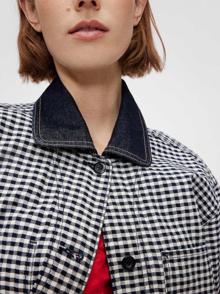 Gap × DÔEN Gingham Denim Jacket