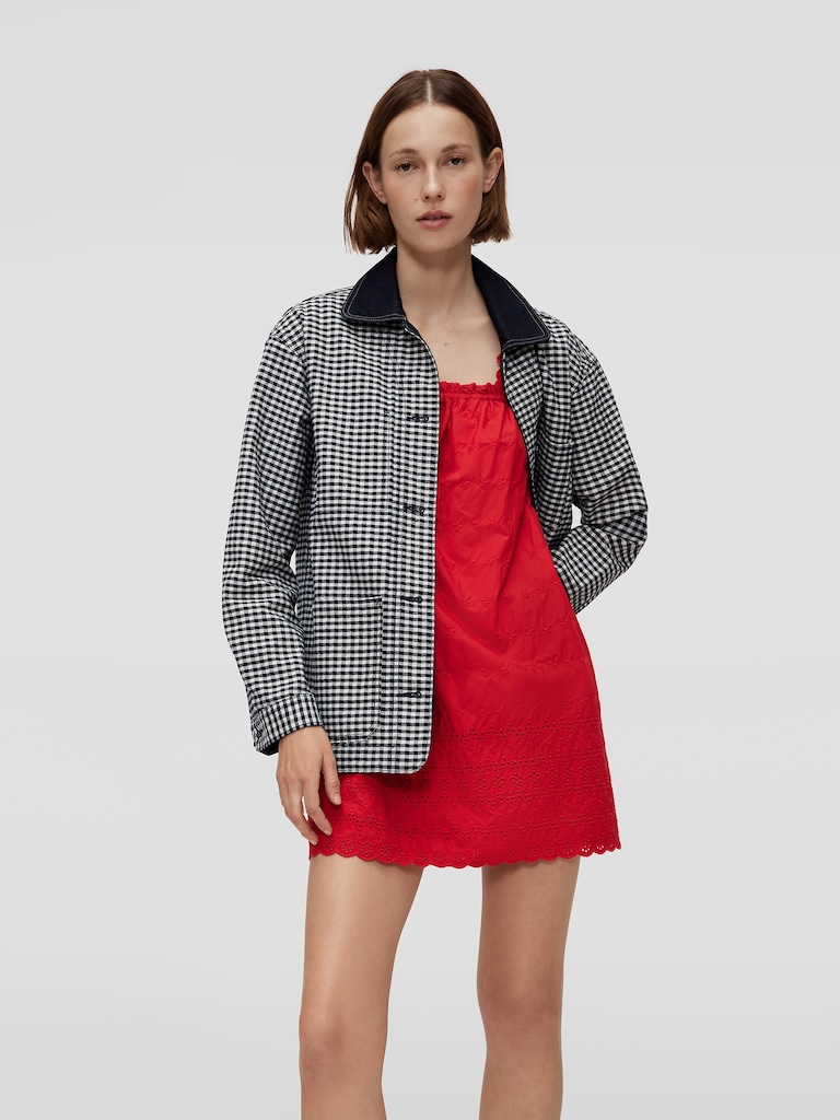 Gap × DÔEN Gingham Denim Jacket
