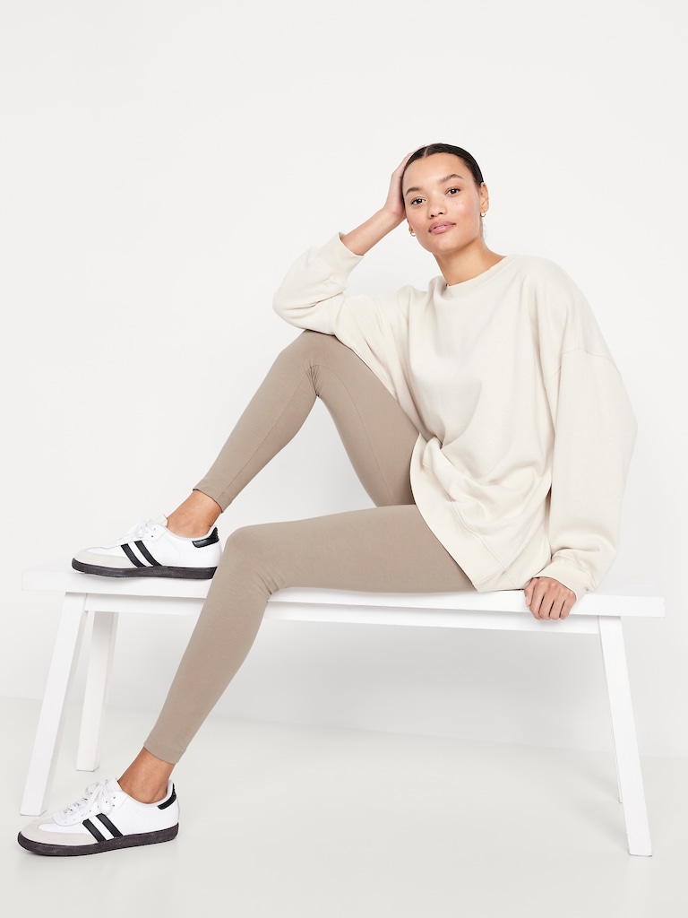 High-Waisted Jersey Fashion Layering Leggings