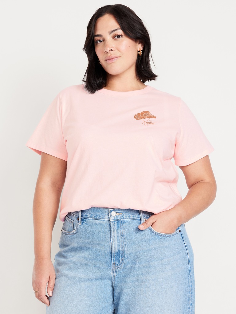 T-shirt passe-partout ras du cou à imprimé
