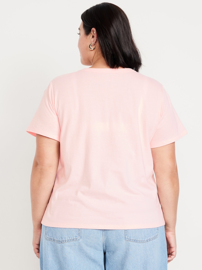 T-shirt passe-partout ras du cou à imprimé