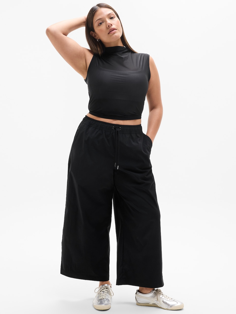 Midday Mid Rise Crop Poplin Pant