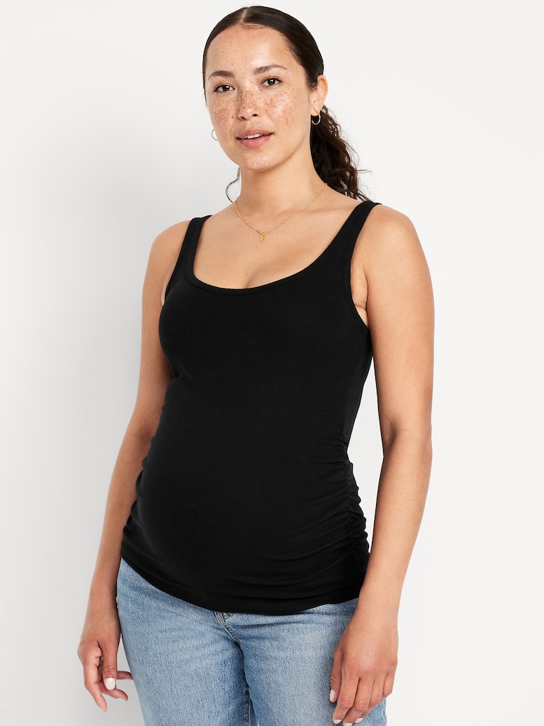 Maternity Scoop-Neck Ribbed Tank Top