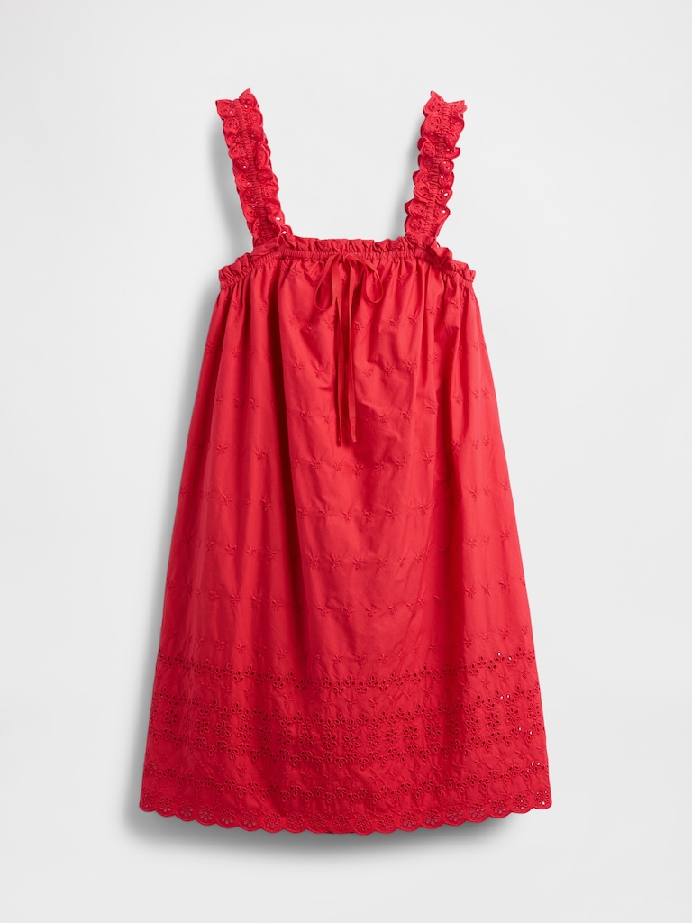 Gap × DÔEN Eyelet Shift Mini Dress