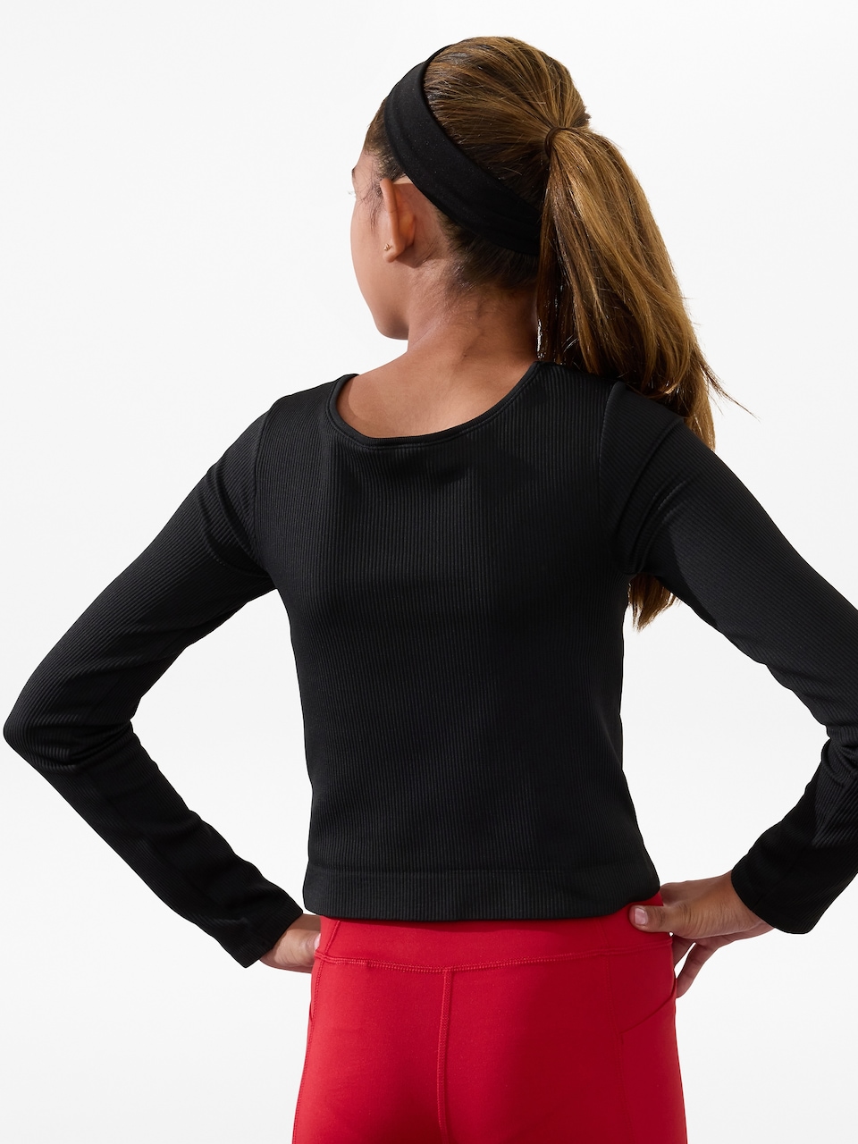 Athleta Girl Rise Above Rib Crop Top