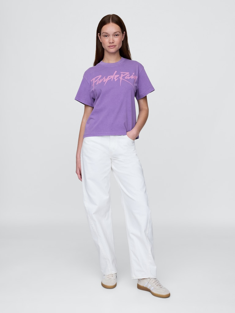 Purple Rain Relaxed Graphic T-Shirt
