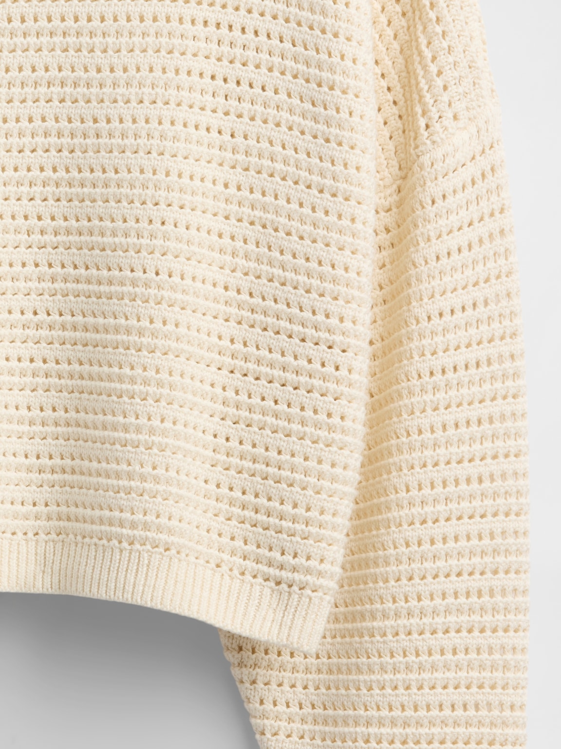 Crochet Boatneck Crop Sweater