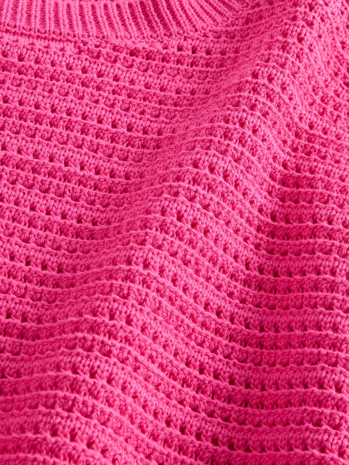 Crochet Boatneck Crop Sweater