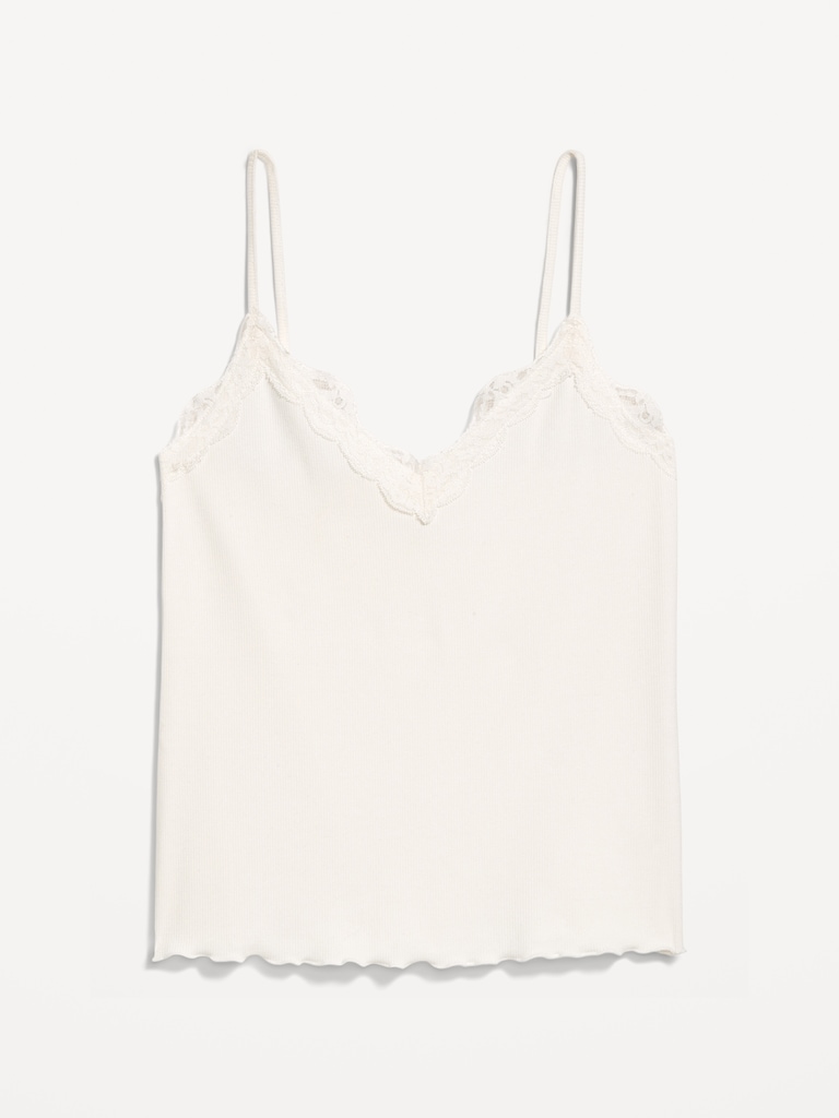Lace-Trim Cami Tank Top
