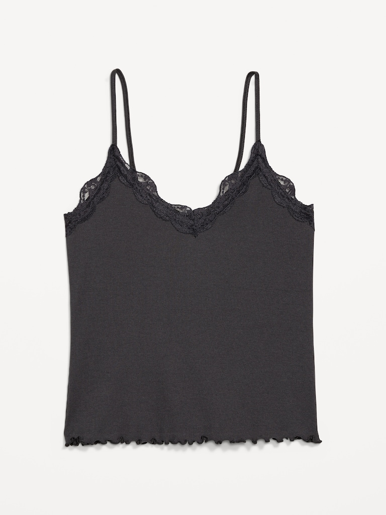 Lace-Trim Cami Tank Top
