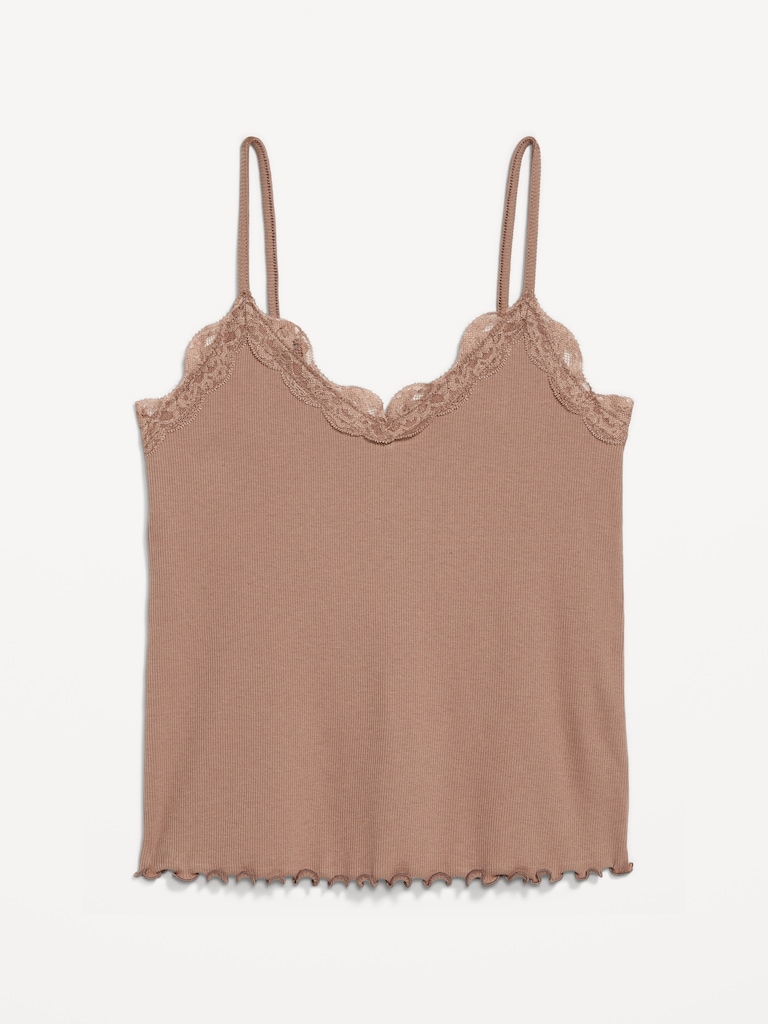 Lace-Trim Cami Tank Top