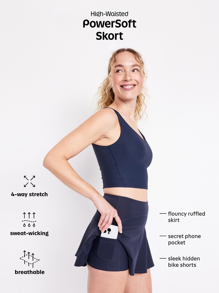 High-Waisted PowerSoft Skort