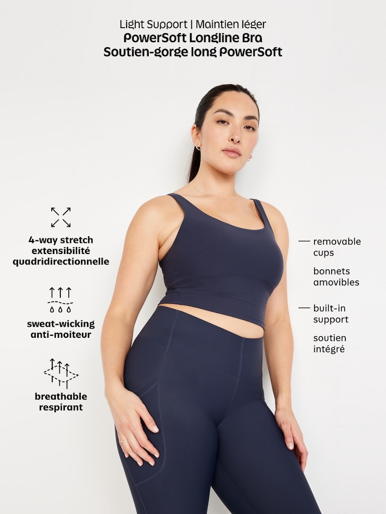 Light Support PowerSoft Longline Sports Bra
