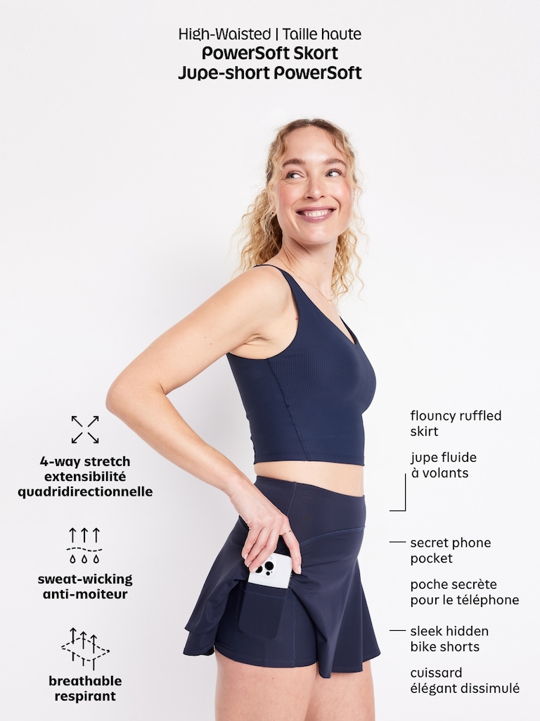 High-Waisted PowerSoft Skort