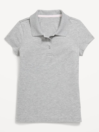 School Uniform Jersey-Knit Polo Shirt for Girls