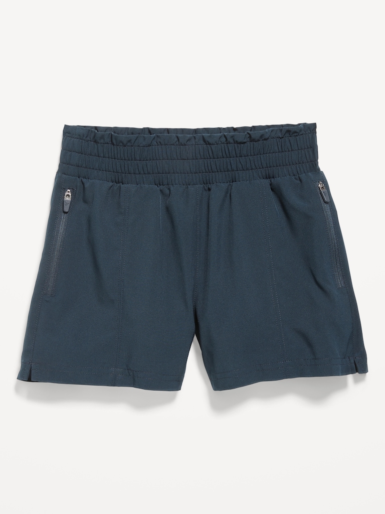High-Waisted StretchTech Performance Shorts for Girls