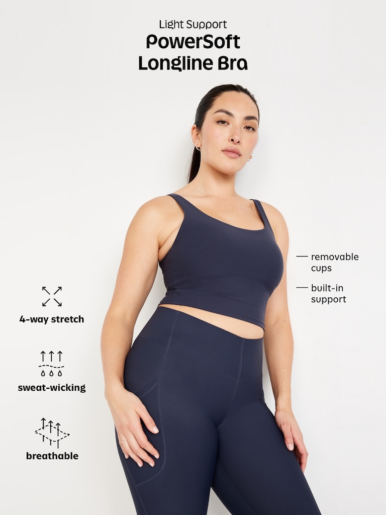 Light Support PowerSoft Rib Longline Sports Bra