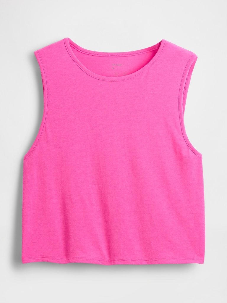 GapFit Breathe Crop Muscle Tank Top