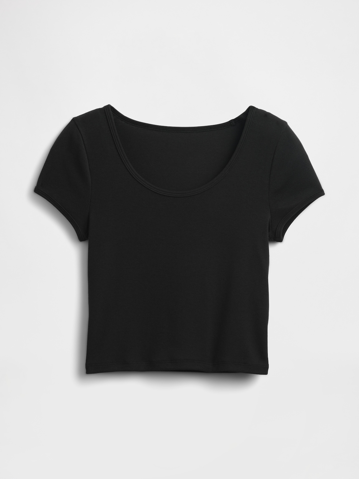 Modern Cap-Sleeve Crop T-Shirt