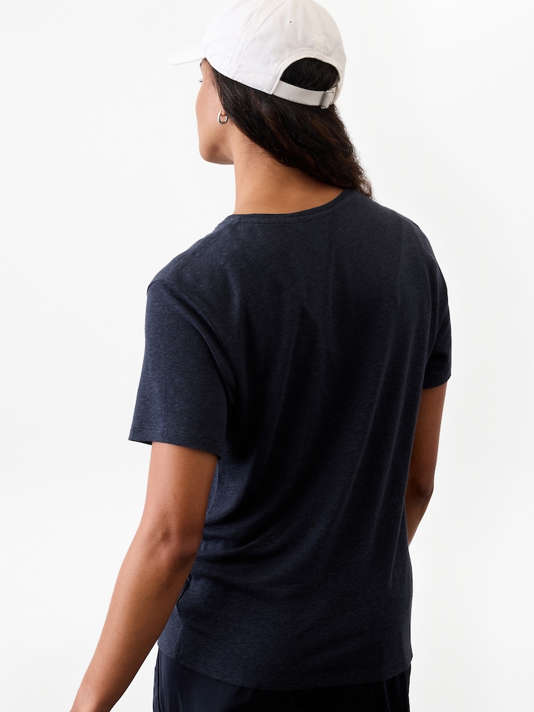 Getaway Linen Blend Tee