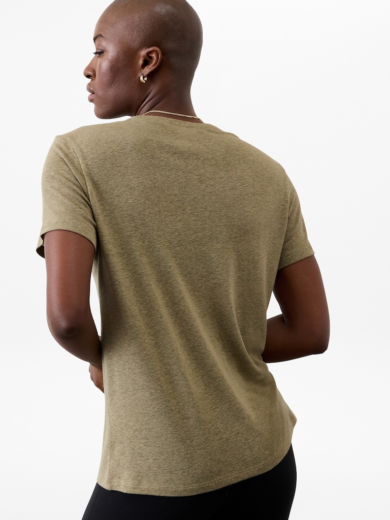 Getaway Linen Blend Tee