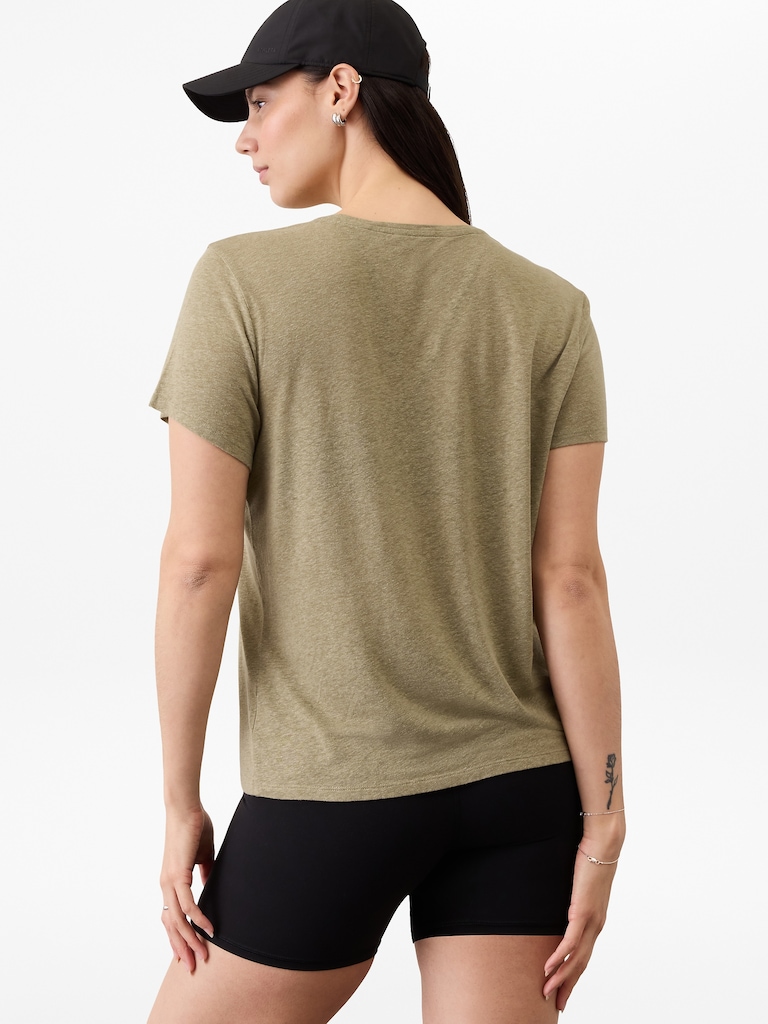Getaway Linen Blend Tee