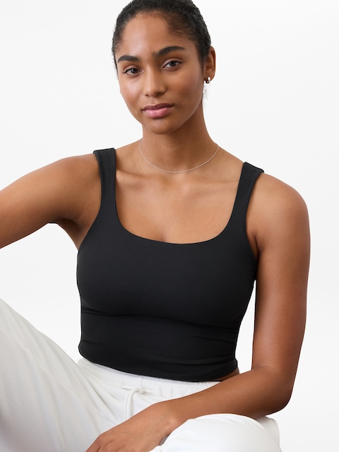 Altiland Padded Cami Sports Bra For Women - Light Support Yoga Cropped Tank