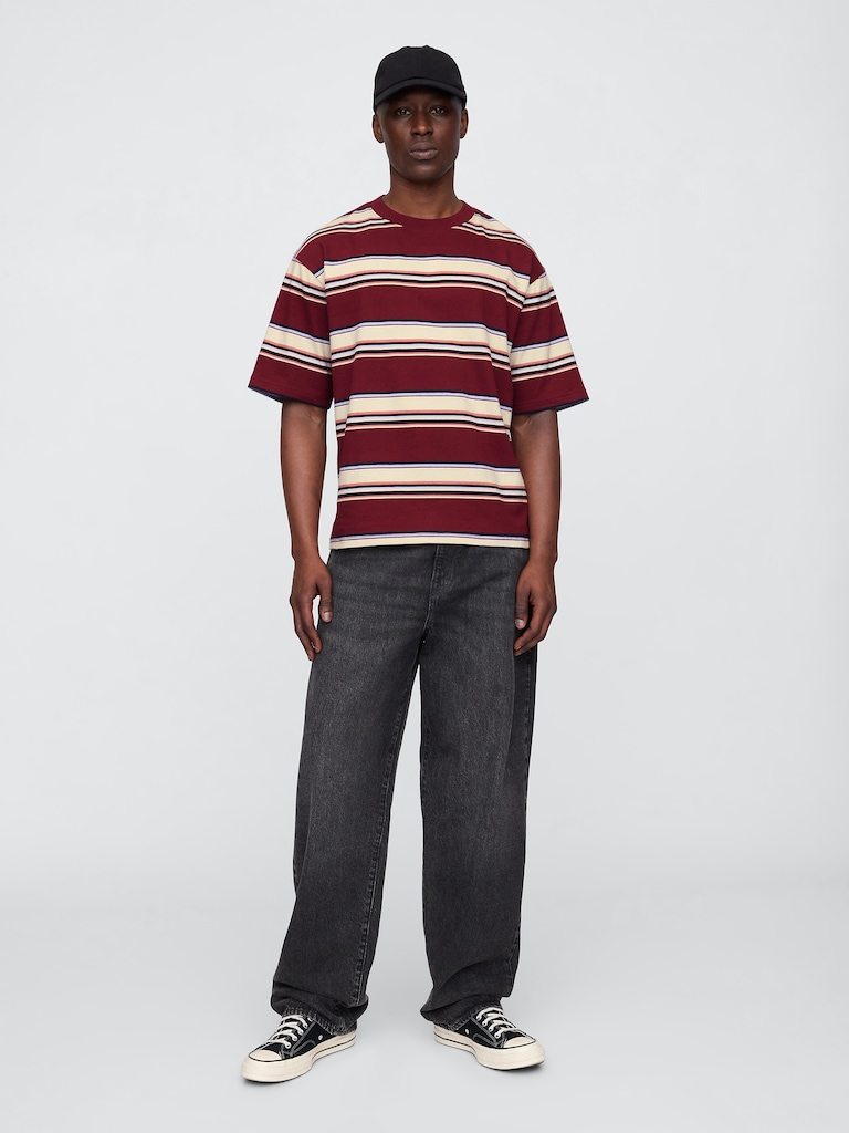 Vintage Soft Stripe Boxy T-Shirt